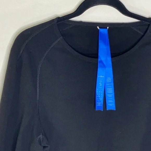 KIT and Ace | Black long sleeve scoop neck top Size S - Picture 2 of 3